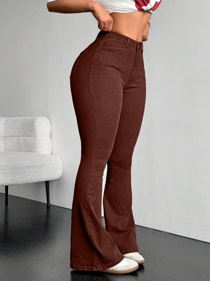 Dark Brown Flare Jeans