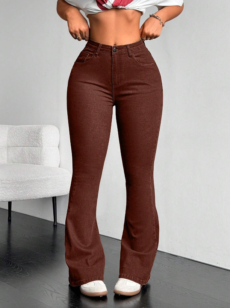 Dark Brown Flare Jeans