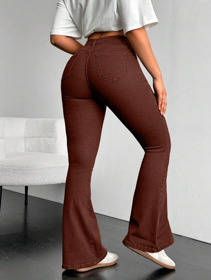 Dark Brown Flare Jeans