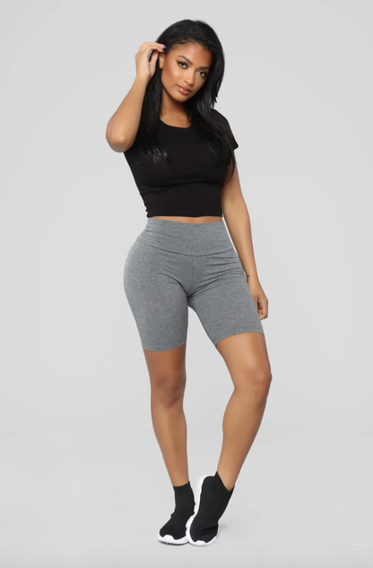 Heather Gray Bike Shorts