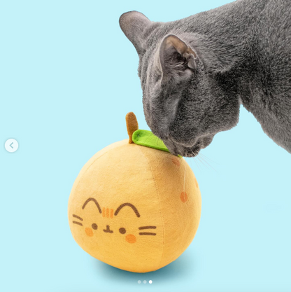 Plush Orange Fruit Cat Toy