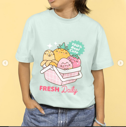Mint Green Fruit Basket Tee