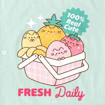 Mint Green Fruit Basket Tee