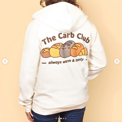 Cream Zip-Up Carb Club Hoodie