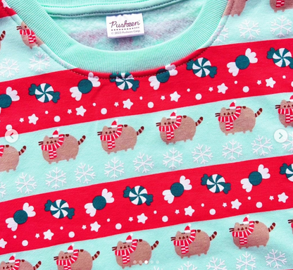 Mint Green and Red Christmas Sweater