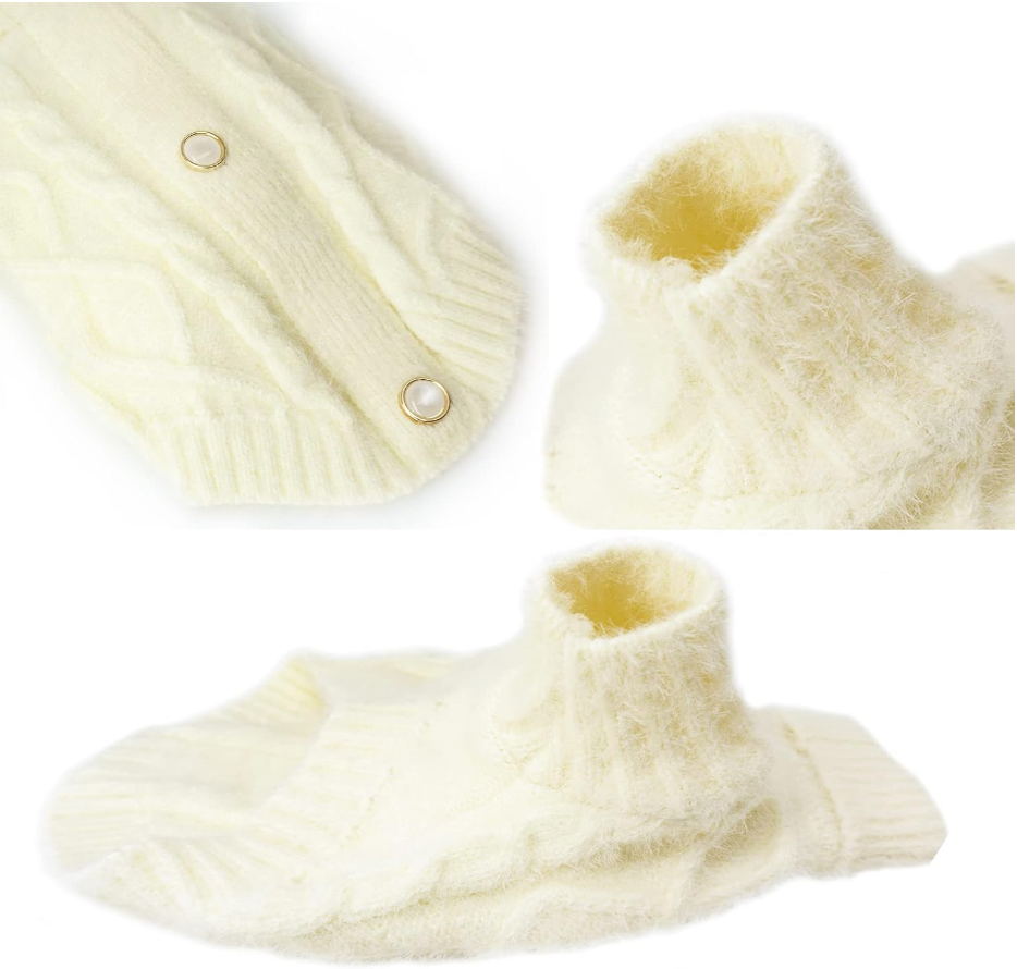 Cream Cable-Knit Pet Sweater