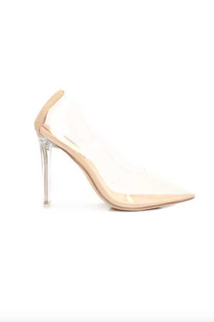 Clear PVC Pointed Pumps