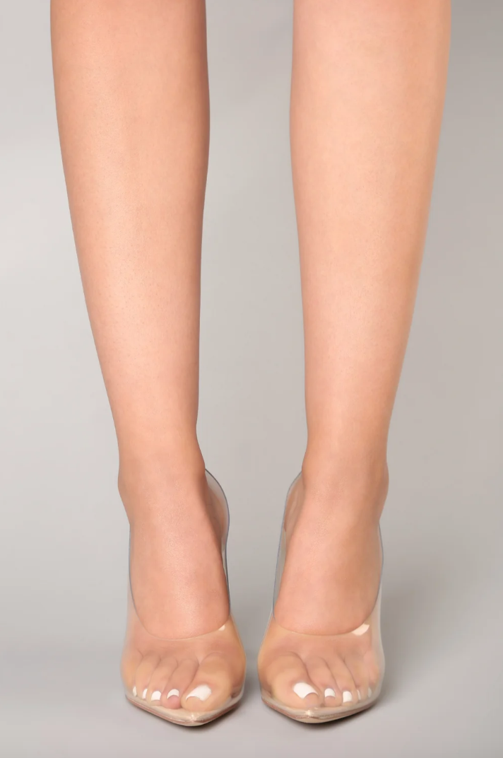 Clear PVC Pointed Pumps
