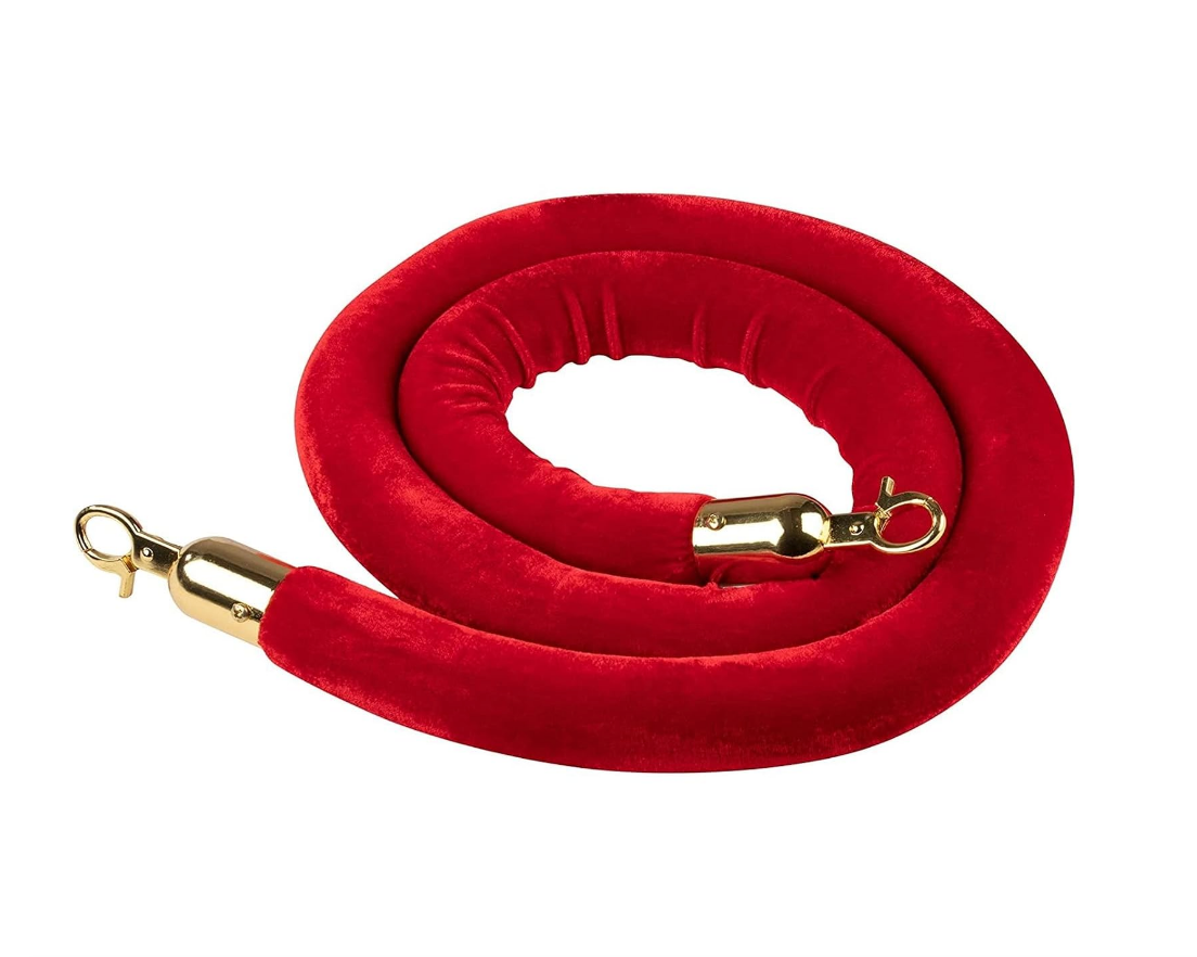Red Velvet Stanchion Rope (Set of 2)