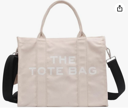 Cream Canvas Tote