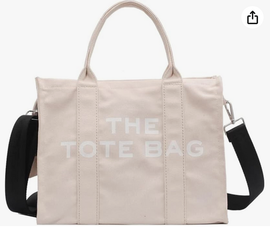 Cream Canvas Tote