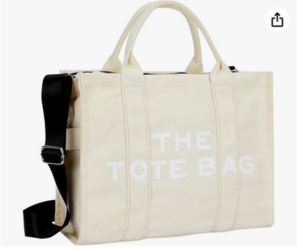 Cream Canvas Tote