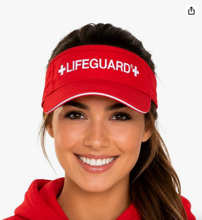 Red Lifeguard Visor