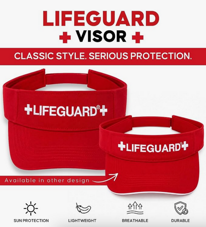 Red Lifeguard Visor