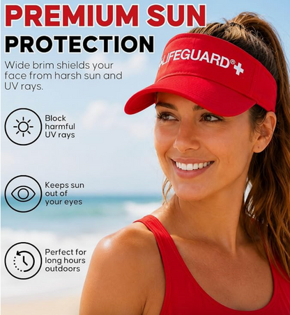 Red Lifeguard Visor