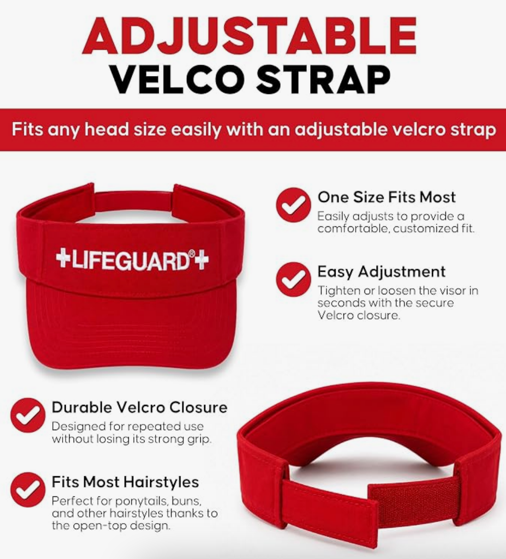 Red Lifeguard Visor