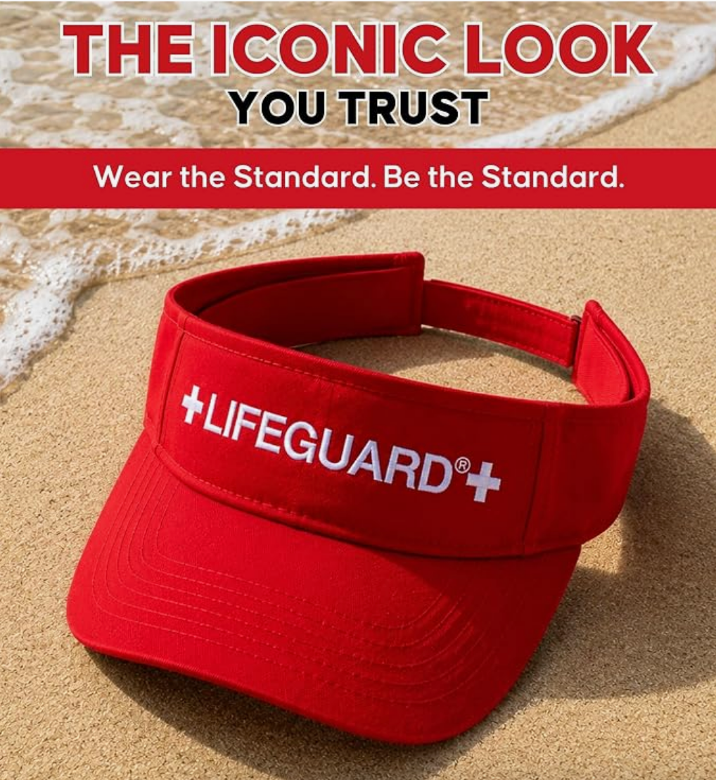 Red Lifeguard Visor