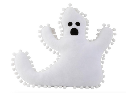 White Ghost Accent Pillow
