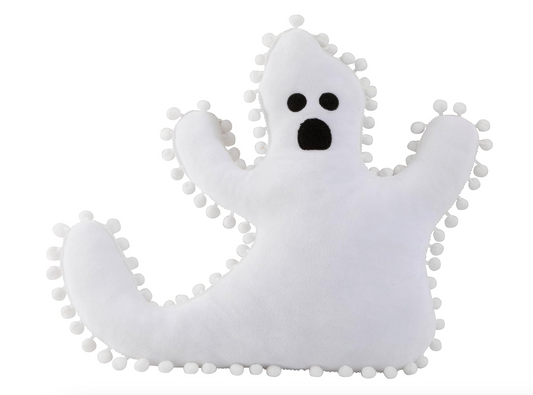 White Ghost Accent Pillow