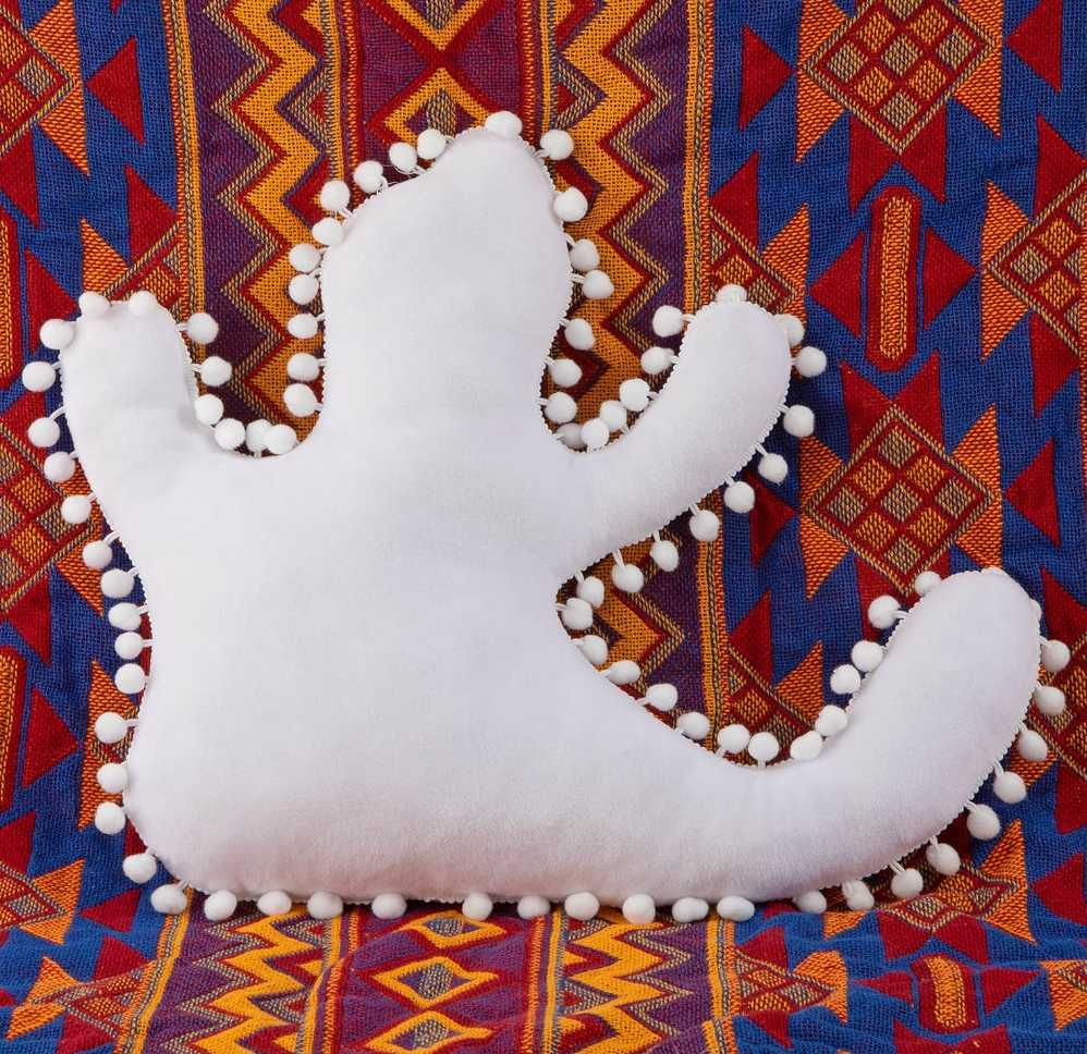 White Ghost Accent Pillow