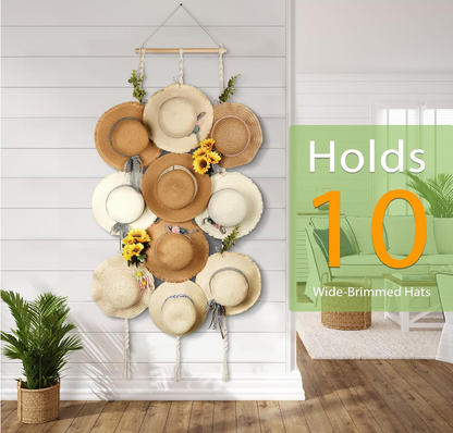 Macrame Hat Hanger for Wall