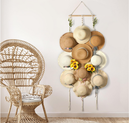 Macrame Hat Hanger for Wall