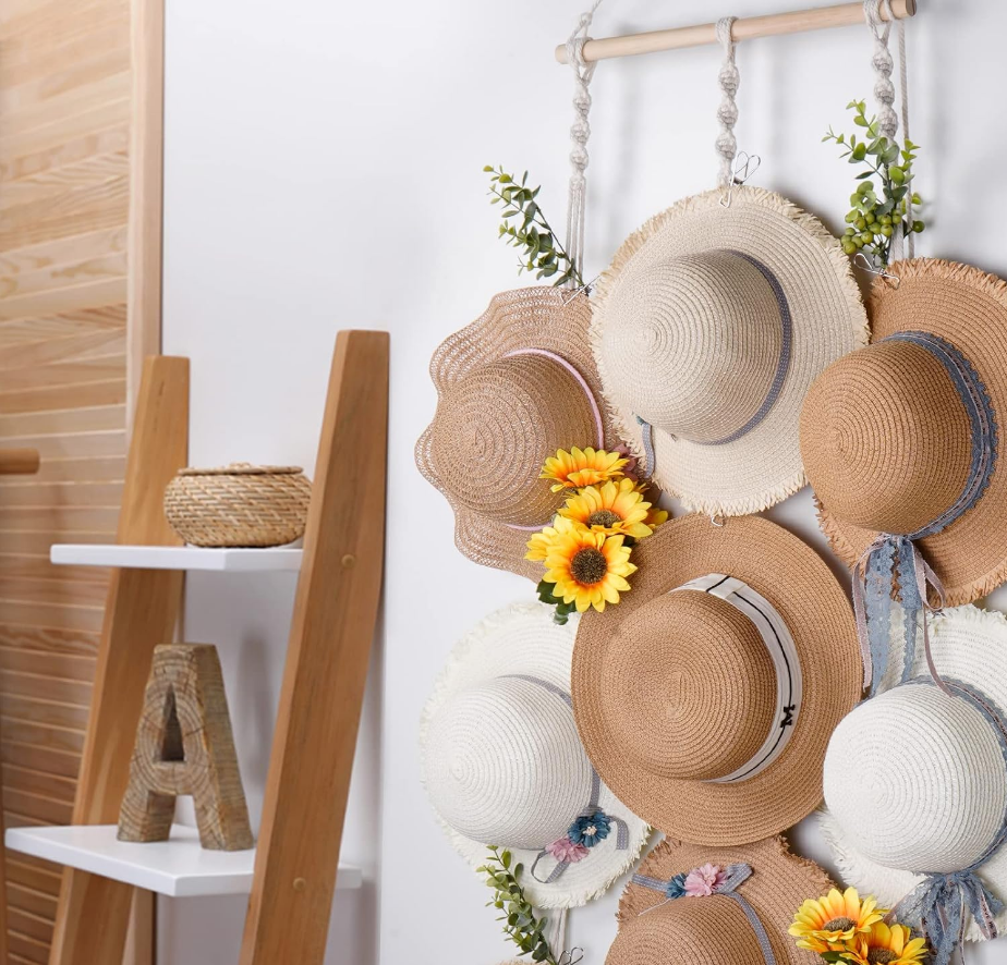 Macrame Hat Hanger for Wall
