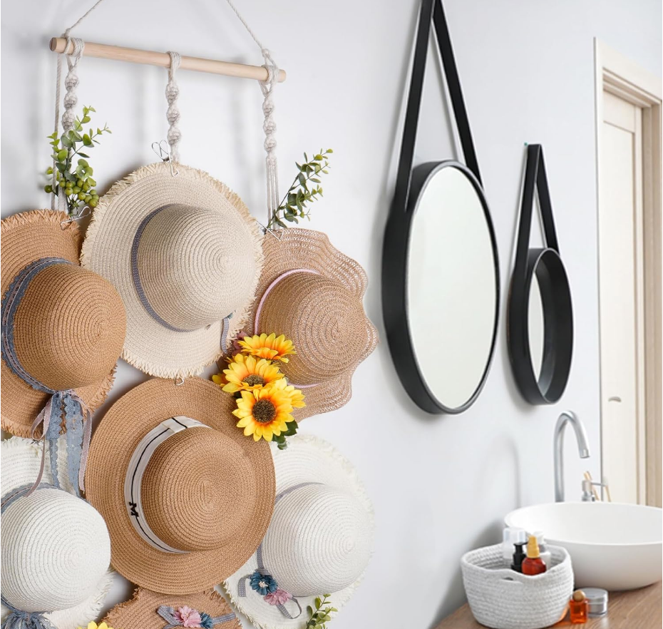 Macrame Hat Hanger for Wall