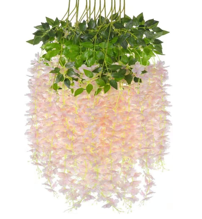Ivory Hanging Wisteria (Set of 12 Strands)