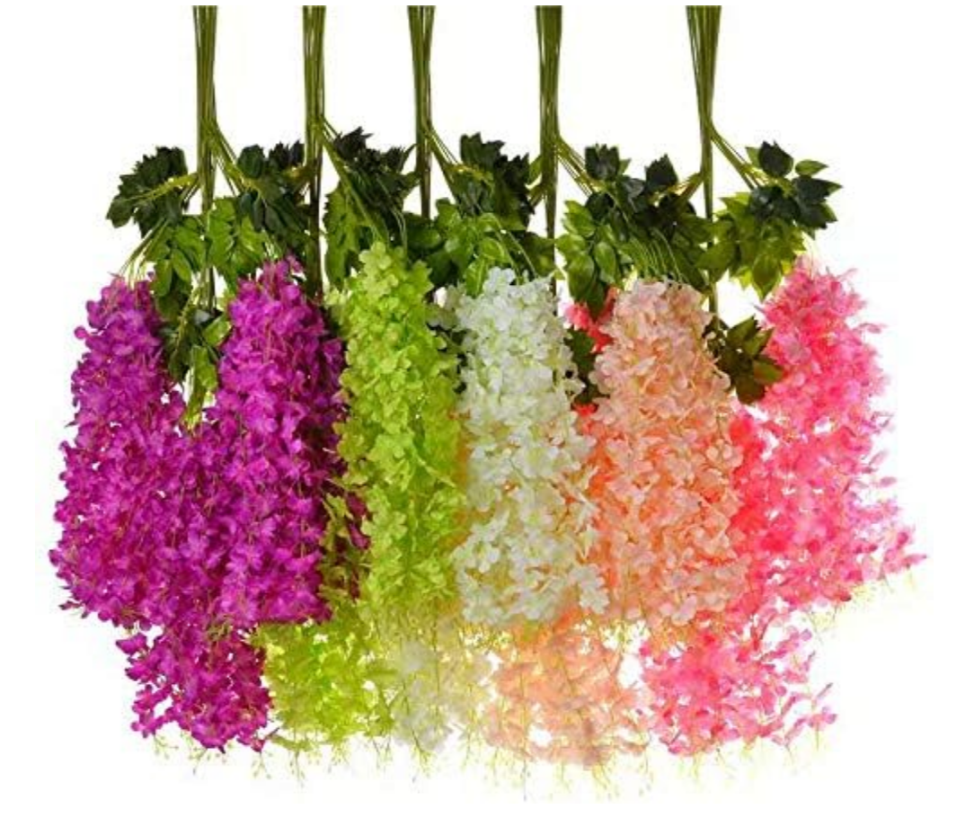 Ivory Hanging Wisteria (Set of 12 Strands)