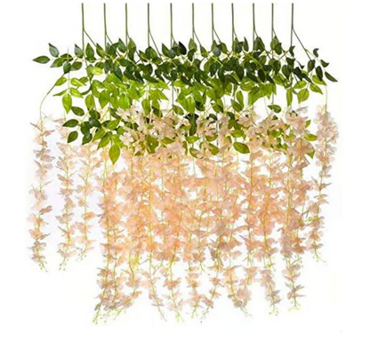 Ivory Hanging Wisteria (Set of 12 Strands)