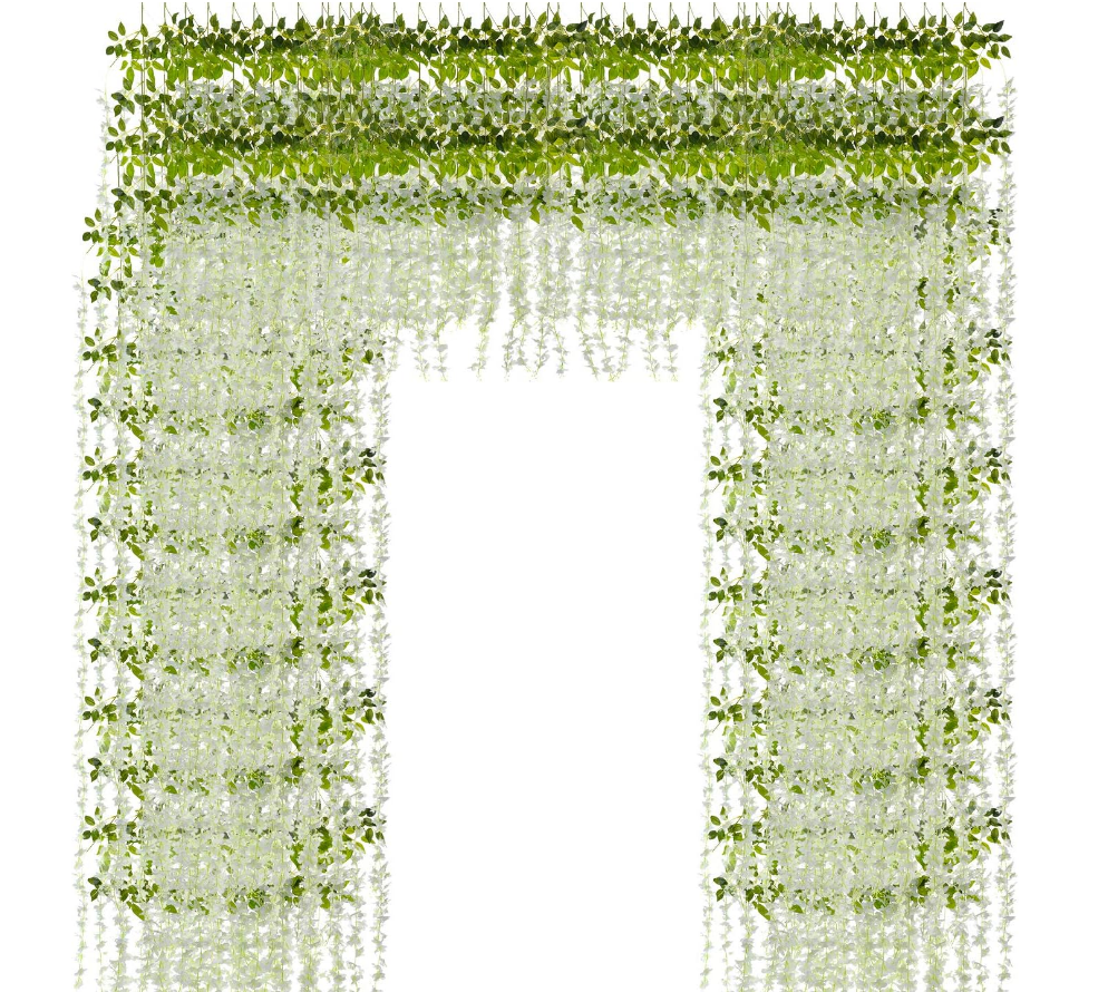 Ivory Hanging Wisteria (Set of 12 Strands)