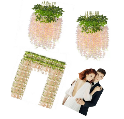 Ivory Hanging Wisteria (Set of 12 Strands)
